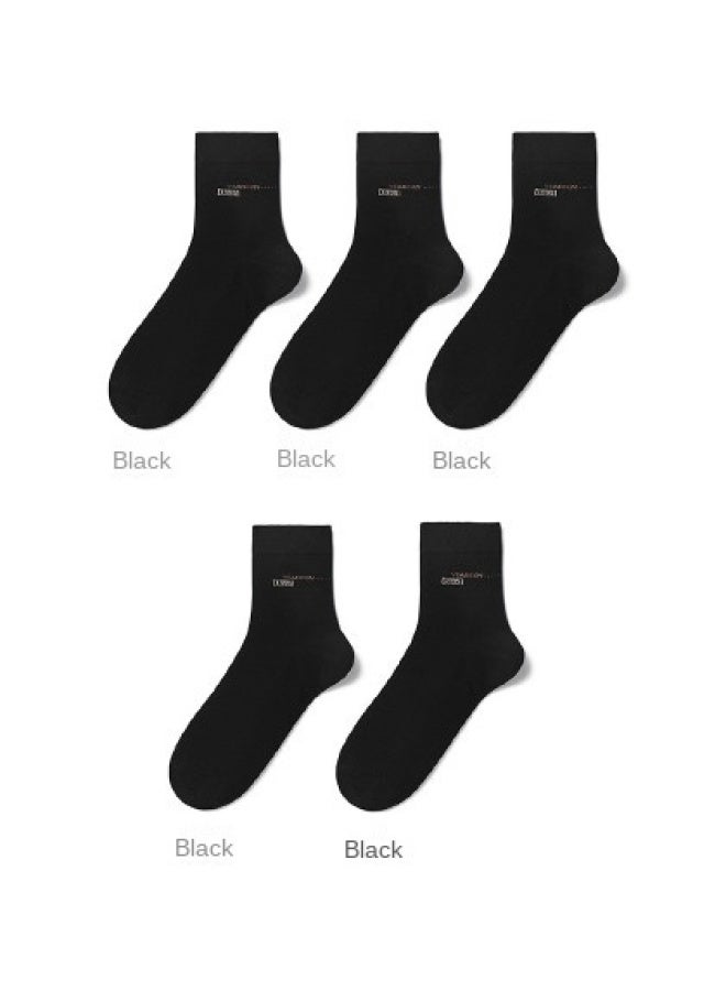 YEARCON Summer Thin Breathable Ankle Socks Men's Casual Sports Socks All-season Regular Men's Loafer Socks Antibacterial Mid-calf Socks - Image 1