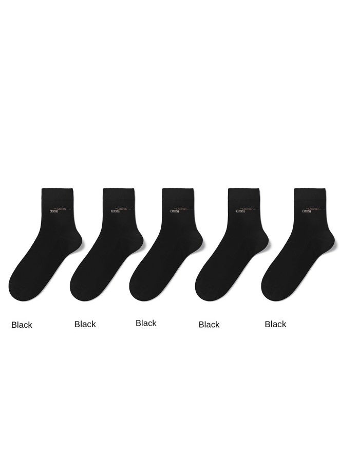 YEARCON Summer Thin Breathable Ankle Socks Men's Casual Sports Socks All-season Regular Men's Loafer Socks Antibacterial Mid-calf Socks - Image 2