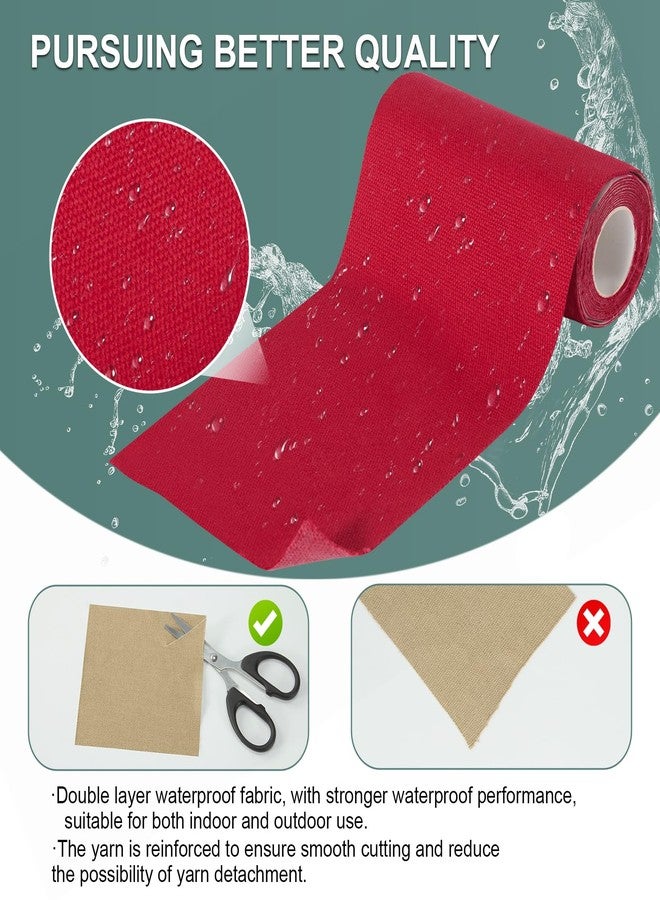 Cindy's Tape Linen Canvas Repair Tape, 4 x 63 in Red Waterproof Self-Adhesive Patch for Outdoor Gear, Durable and Weatherproof Fabric Tape for Boat Covers, Tents, Sofas, Sun Shades, Awnings and Lounge Chairs - Image 3