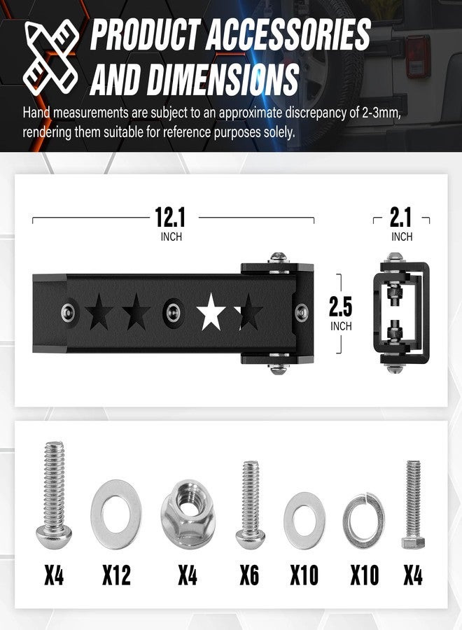 YZONA Steel Heavy Duty Reinforc Tailgate Hinge Set forJeep Wrangler JK 2007-2018 - Image 3