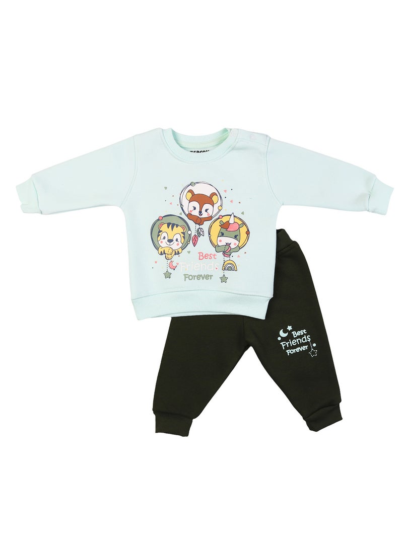 زيركون بيجامة شتوي لحديثي الولادة - 1263 - Image 1