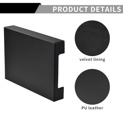 RHCSZ PU Leather Letter Tray - Load Documents Trays Front for Office Desktop Organizer - Desk Magazine, File, A4 Paper Holder - Paper Document File Holder (Black, A4-Tray) - Image 4