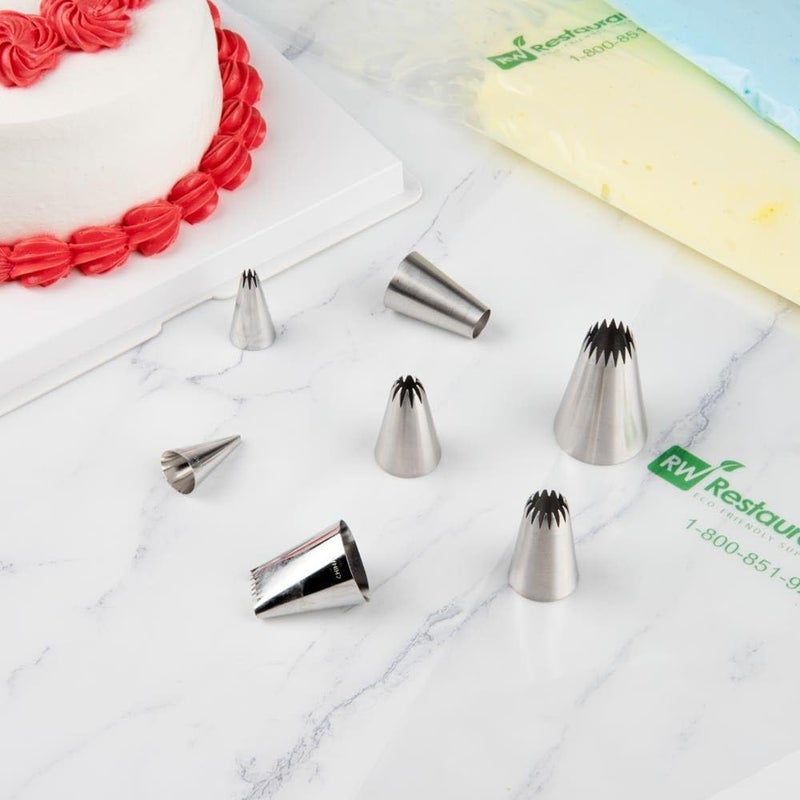 Restaurantware Pastry Tek Piping Tip 1 Reusable Drop Flower Icing Tip  2C DentResistant Stainless Steel Pastry Tip DishwasherSafe Decorate Cupcakes Cakes or Cookies - Image 3