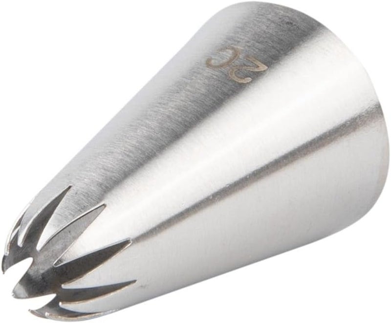 Restaurantware Pastry Tek Piping Tip 1 Reusable Drop Flower Icing Tip  2C DentResistant Stainless Steel Pastry Tip DishwasherSafe Decorate Cupcakes Cakes or Cookies - Image 1