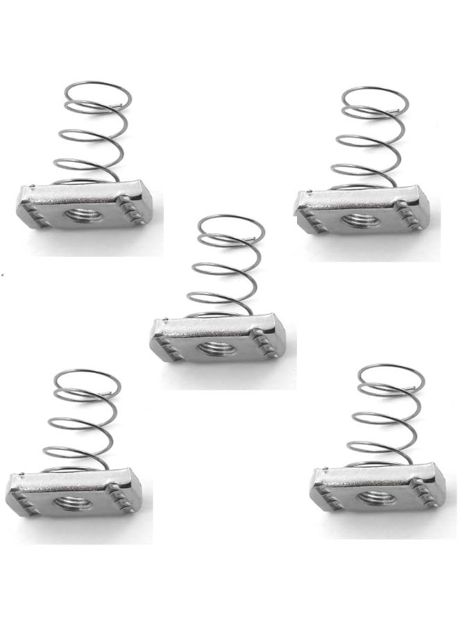 Biella Strut Channel Nuts, M10 - Spring Nuts With Zinc Electroplate Finish, Long Spring Design For Use With Strut - Image 1