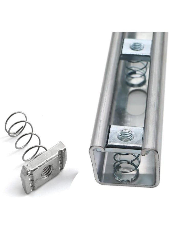 Biella Strut Channel Nuts, M10 - Spring Nuts With Zinc Electroplate Finish, Long Spring Design For Use With Strut - Image 5