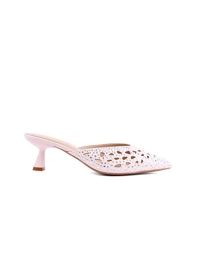 Women's Suede PU Heeled Shoes with Diamond Detail from Cuple
