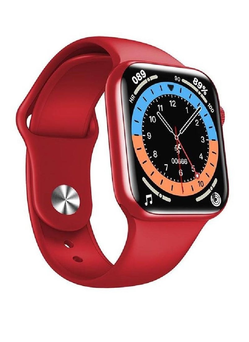HW - HW16 Split Screen Smartwatch With Rotating Side Button Red - Image 1
