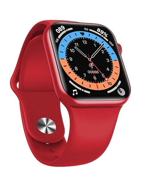 HW16 Split Screen Smartwatch With Rotating Side Button Red
