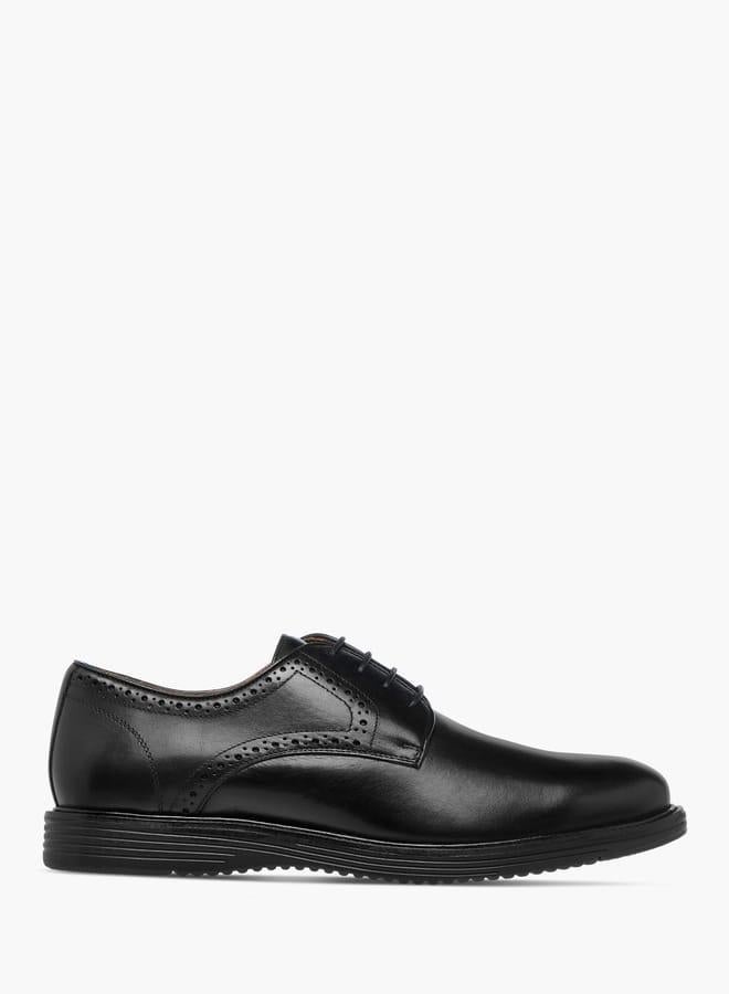 DUCHINI Mens Perforated Lace-Up Derby Shoes - Image 3