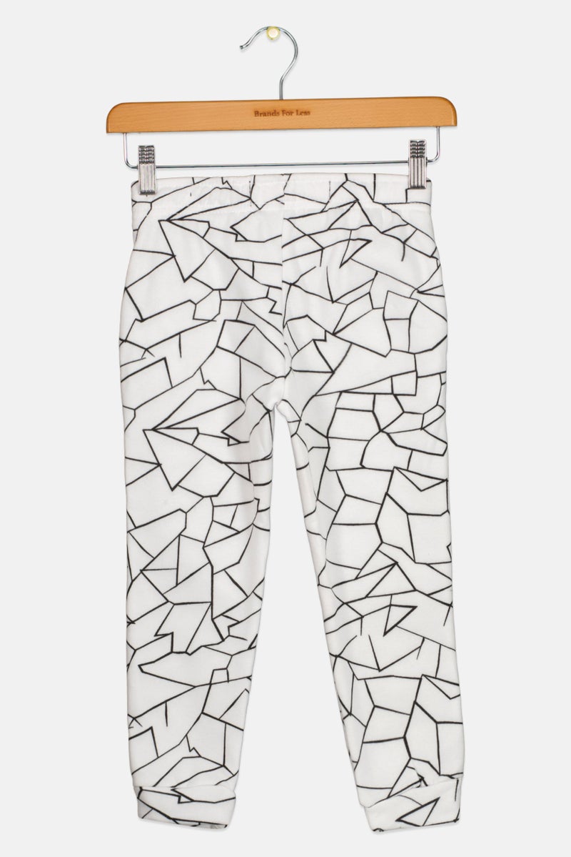 brooklyn Kids Boy Drawstring Allover Print Jogger Pants, Black  - Image 2