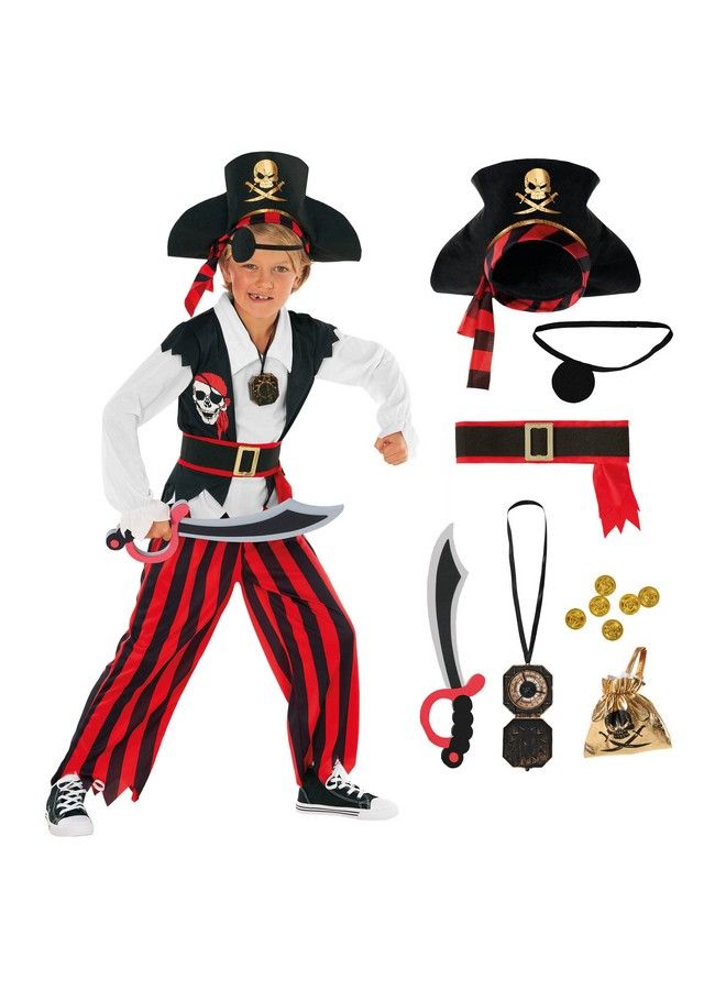 MORPH Costumes Kids Pirate Costume Boys Pirate Costume Kids Red Pirate Costume Toddler For Boys Girls M - Image 1