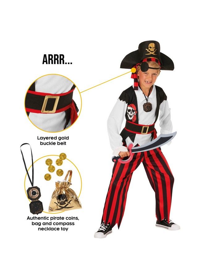 MORPH Costumes Kids Pirate Costume Boys Pirate Costume Kids Red Pirate Costume Toddler For Boys Girls M - Image 3