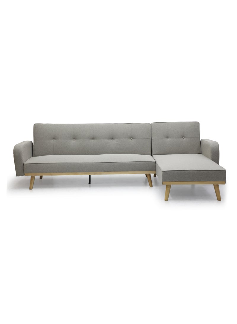 Multi Home Furniture MULTI HOME FURNITURE Modern design Sofa Bed or Three seater L shape sofa made with finest fabric with wooden legs MH-851-LIGHT BROWN   SOFA CUM BED  - Image 1