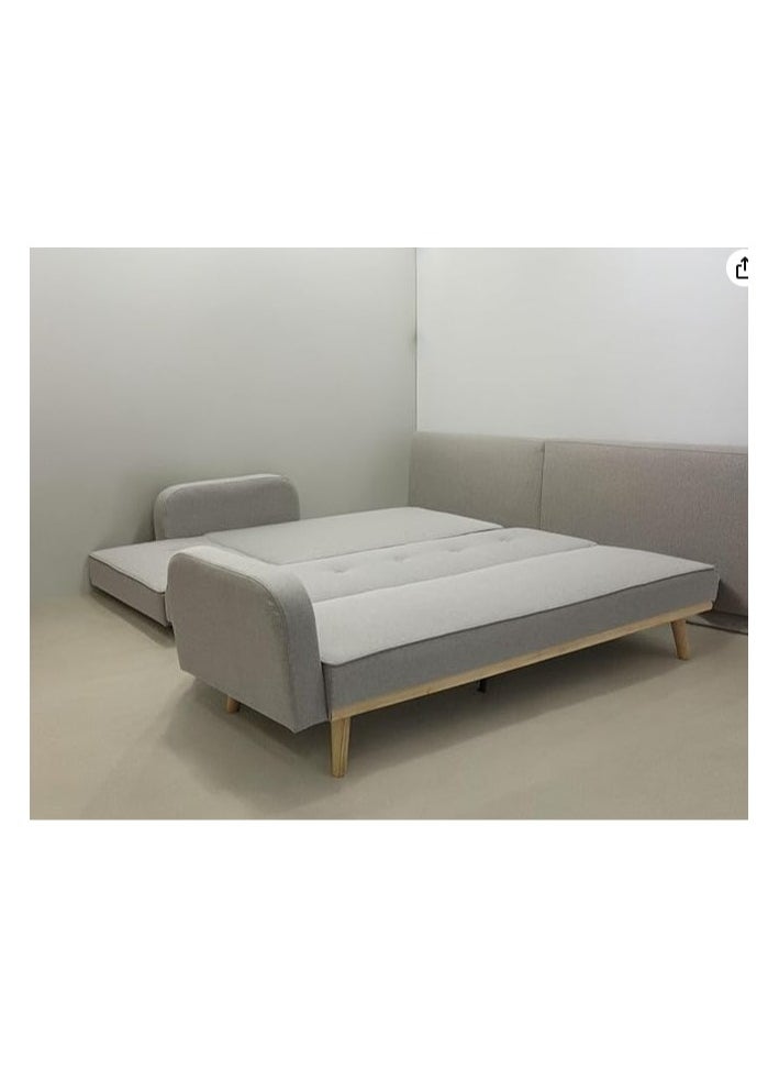 Multi Home Furniture MULTI HOME FURNITURE Modern design Sofa Bed or Three seater L shape sofa made with finest fabric with wooden legs MH-851-LIGHT BROWN   SOFA CUM BED  - Image 4