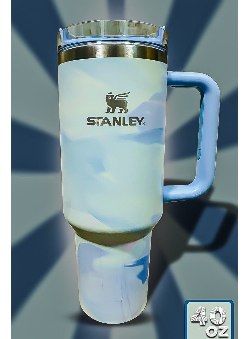 Stanley 40oz Tumbler Stainless Steel Insulated Travel Mug with Straw BPA Free Eco Friendly and Dishwasher Safe Built with Leak Resistant FlowState Lid and Double Wall Vacuum Insulation Keeps Drinks Hot for 16 Hours and Cold for 24 Hours Slim Base Fits Most Car Cup Holders with Durable Ergonomic Handle for On the Go Home Office or Outdoor Use - Image 1