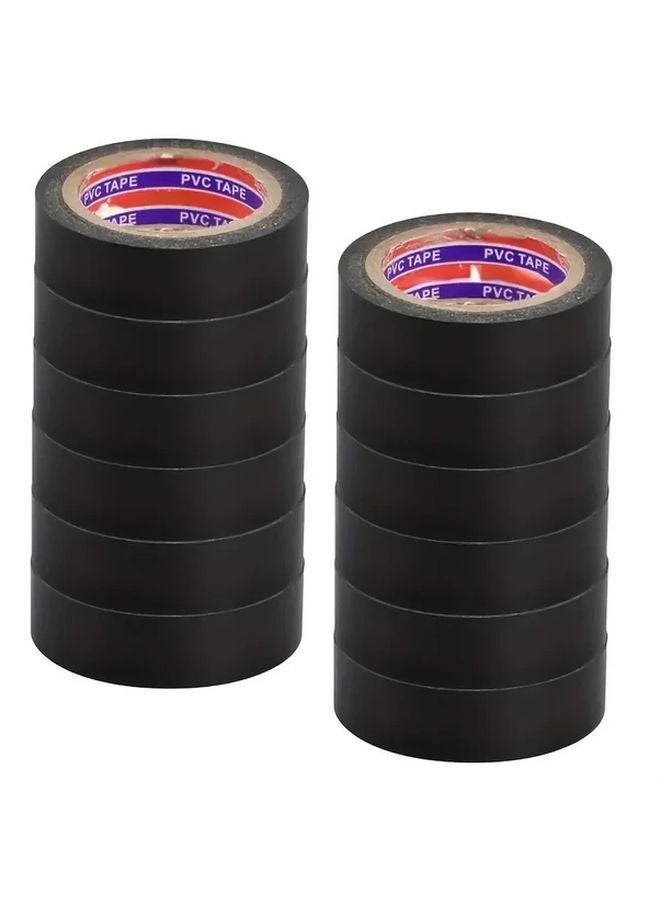 5 لفات شريط كهربائي مقاوم للحرارة العالية وللهب أسود مقاوم للماء للداخل والخارج - Image 4