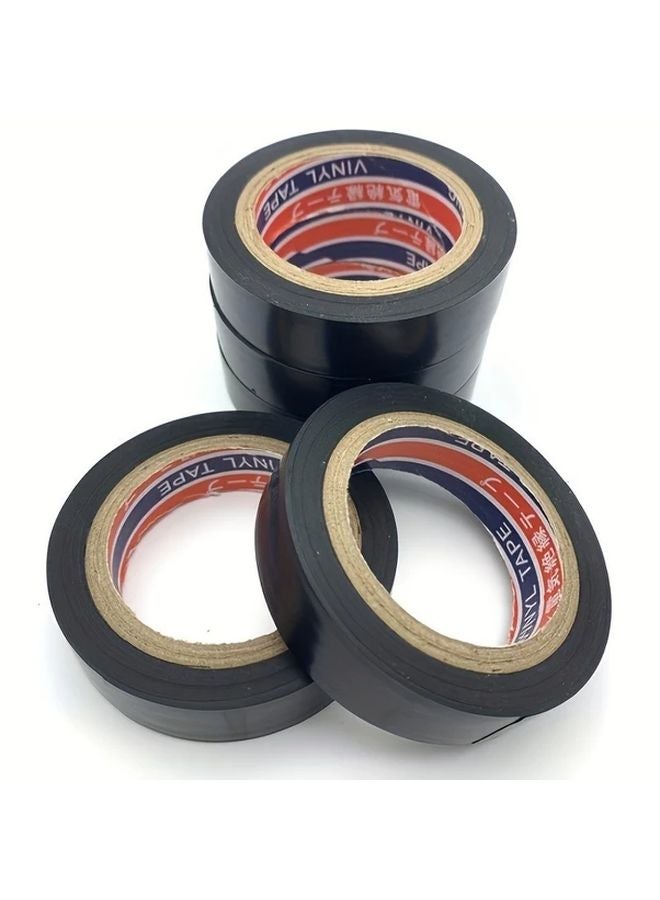 5 لفات شريط كهربائي مقاوم للحرارة العالية وللهب أسود مقاوم للماء للداخل والخارج - Image 1