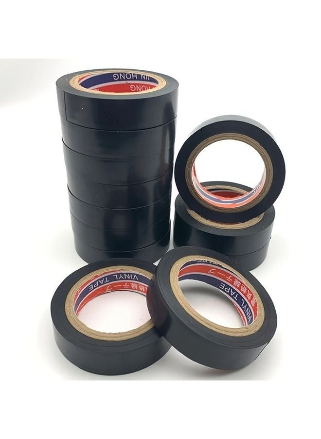 5 لفات شريط كهربائي مقاوم للحرارة العالية وللهب أسود مقاوم للماء للداخل والخارج - Image 2