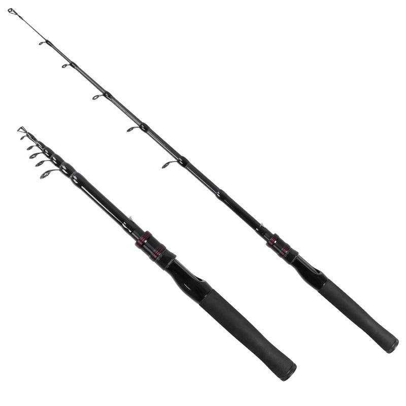 RESTCLOUD Telescopic Fishing Rod Collapsible Fishing Rod Portable Spinning Pole for Saltwater and Freshwater Carbon Fiber Lightweight and Compact Design Full Extend 69 Feet - Image 2