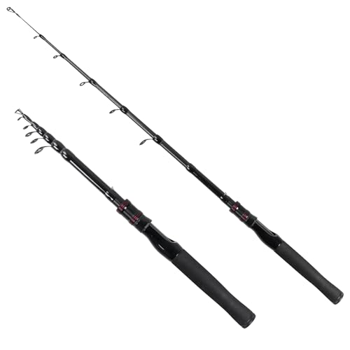 RESTCLOUD Telescopic Fishing Rod Collapsible Fishing Rod Portable Spinning Pole for Saltwater and Freshwater Carbon Fiber Lightweight and Compact Design Full Extend 69 Feet - Image 1