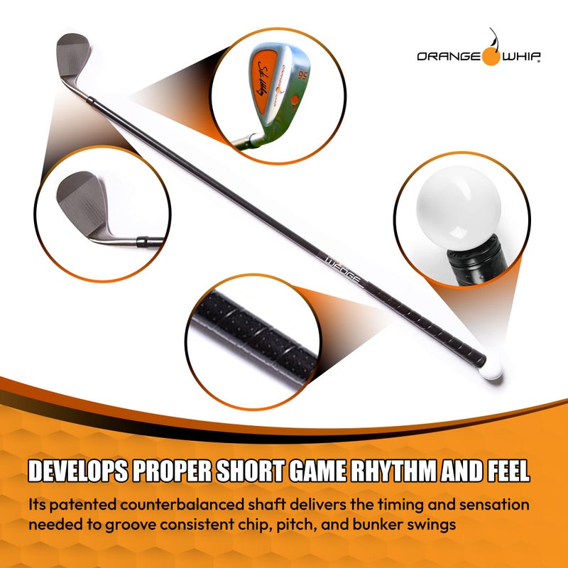 Orange Whip Wedge Golf Short Game Swing Trainer Aid - Made in USA - Right-Handed, 35.5 Inch - Image 2