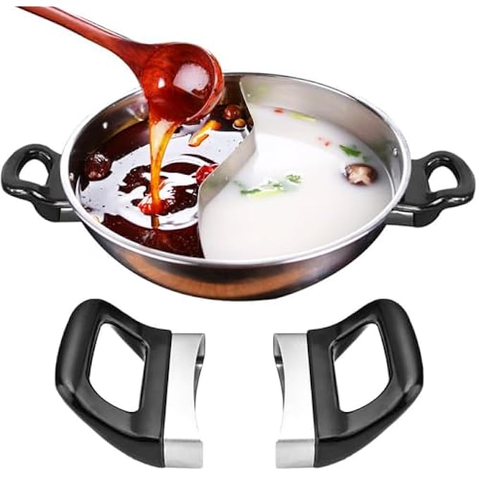 WUZIA مقبضان من الباكليت للقدر بفتحتين مضادان للحروق، أداة مطبخ مزودة بمسامير لأواني الطهي - Image 5