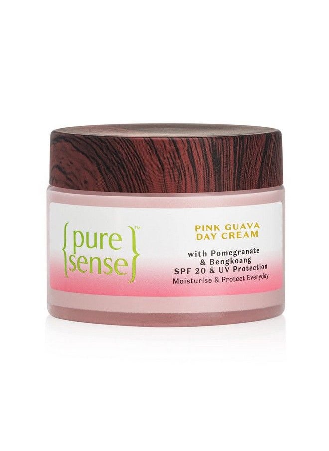 PureSense Pink Guava Day Cream With Pomegranate & Bengkoang Face Moisturizer With Spf 20 & Uv Protection For Sun Protection & Deep Moisturization; 60 Ml  - Image 2