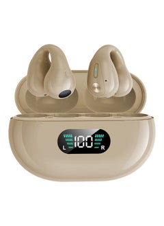 YYK-Q80 Wireless Earbuds Headphones with Earhooks Built-in 350mAh Battery Clip-on Earphone BT5.3 Headset with HiFi Stereo