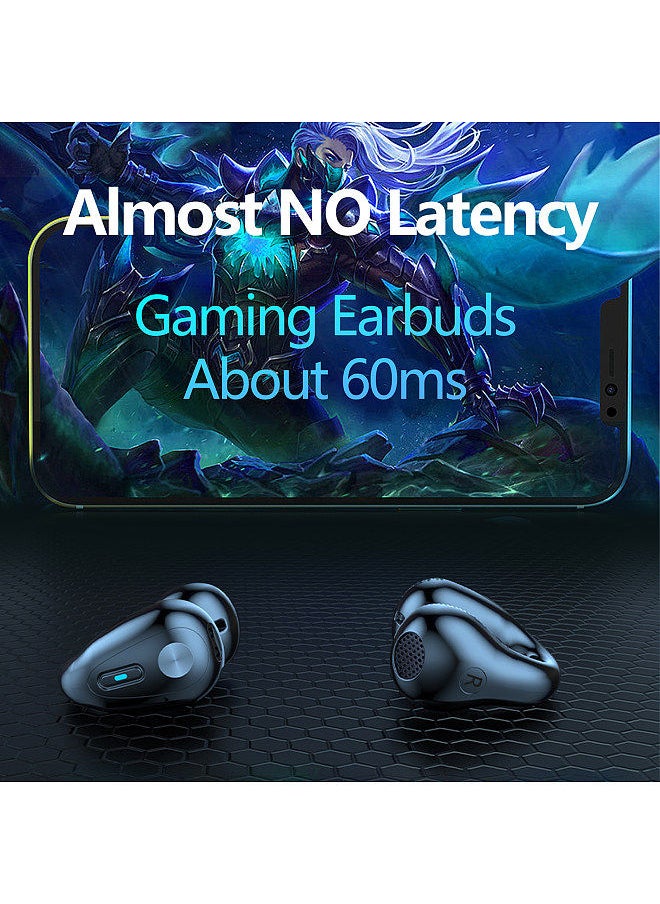 Generic - YYK-Q80 Wireless Earbuds Headphones with Earhooks Built-in 350mAh Battery Clip-on Earphone BT5.3 Headset with HiFi Stereo - Image 1