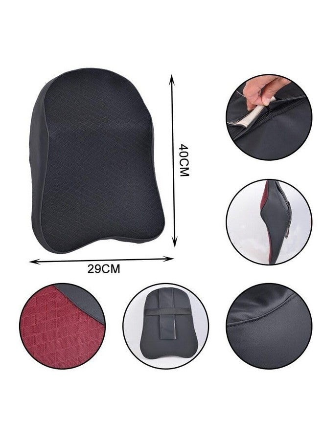 FLANXUS Car Seat Headrest Neck Rest Cushion Memory Foam Pillow Pillow With Breathable Removable Cover, Comfortable Ergonomic & Neck Pain Relief-Support Pack Of 2, Black - Image 3