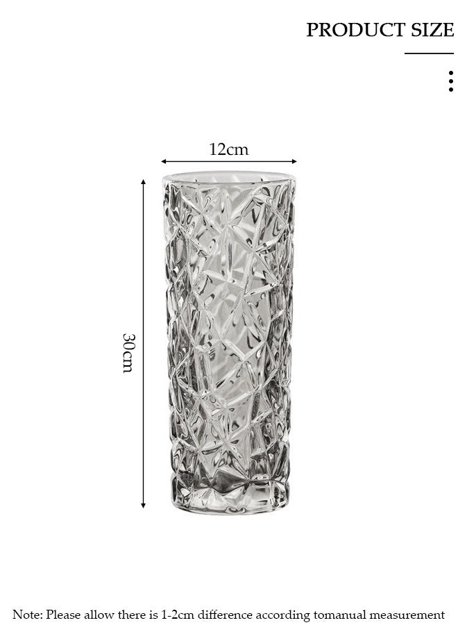 DUNISO Creative Clear Glass Vase Craft Aesthetic Decorative Small Flower Vase Hydroponic Plant Desktop Ornament Modern Irregularity Vase for Flowers Rose Home and Office - Image 2