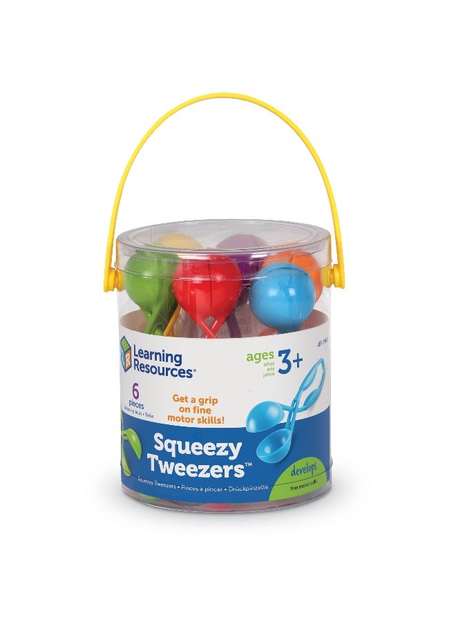 ليرننج ريسورسز ملاقط ضغط من Learning Resources، مجموعة من 6 قطع، أداة تنمية المهارات الحركية الدقيقة للأطفال، تقوي عضلات اليد، مثالية للعب الحسي، تتضمن دلو تخزين، للأعمار من 3 سنوات فما فوق - Image 4