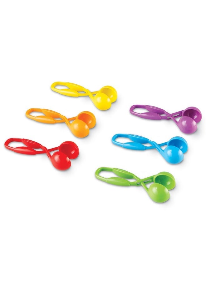 ليرننج ريسورسز ملاقط ضغط من Learning Resources، مجموعة من 6 قطع، أداة تنمية المهارات الحركية الدقيقة للأطفال، تقوي عضلات اليد، مثالية للعب الحسي، تتضمن دلو تخزين، للأعمار من 3 سنوات فما فوق - Image 2