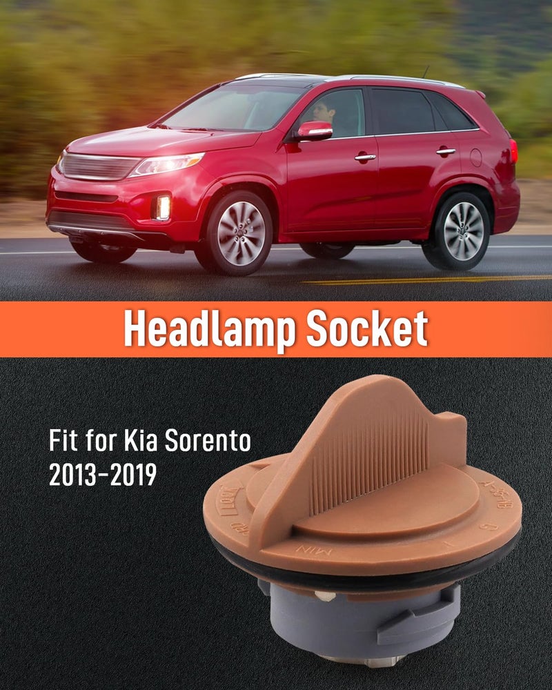 Quaneguzy Headlight Headlamp Socket Fit for Kia Sorento 2011 2012 2013 2014 2015 2016 2017 2018 2019 Replace 921661U000 Front Turn Signal Lamp Holder Replacement Part - Image 4