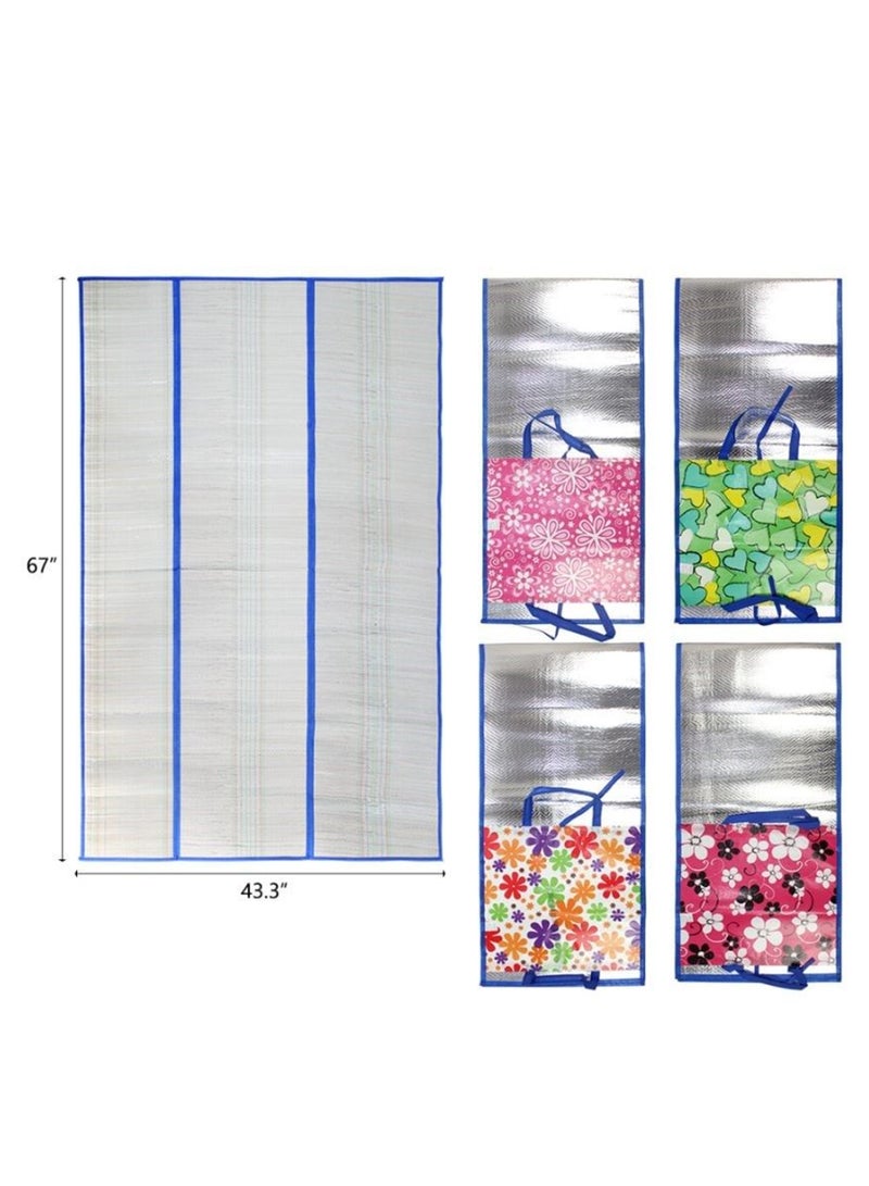 Bisbell Foldable Camping Mat 170 x 120 cm, Aluminium Insulated Outdoor Picnic Mat with Fabric Edge, Portable Travel BB3109 - Image 3