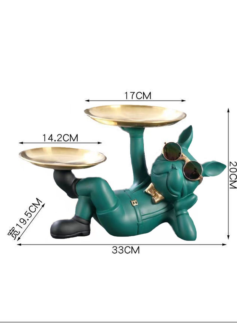Light Luxury Entrance Key Storage Box Ornaments High-end French Bulldog Decorations