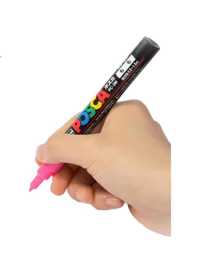 Uni Mitsubishi (Uni) Posca Series Paint Marker Pen (Fine Point) Colorful Poster Advertising Marker Pen Office Drawing Hand-Painted Graffiti Pen Pc-3M Sky Blue Single Pack - Image 1