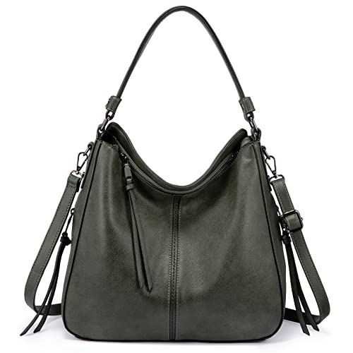 Realer Purses for Women,Large Hobo Bags for Women Purses and Handbags Retro Crossbody Handbag Leather Tote - Image 1