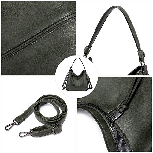 Realer Purses for Women,Large Hobo Bags for Women Purses and Handbags Retro Crossbody Handbag Leather Tote - Image 5