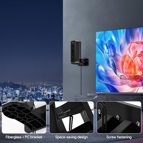 XLTTYWL Orbi 370 Wall Mount Kit, Orbit 7 Mount Bracket Optimize Space Compatible with Orbi 7 Mesh Systems & All Net Gear Nighthawk 7 Routers(RBEWMB-10000S) (Black, 1 Pack) - Image 2