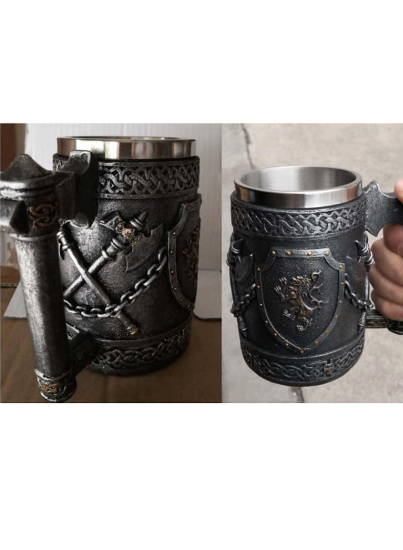 general Stainless Steel Inner Tank Beer Mug Vintage Heavy Duty Drinking Tumbler Keep Freeze Beer Stein for Bar  Restaurant - Image 4