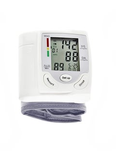 Neutral Blood Pressure Monitoring Machine, Automatic Digital BP Monitor With Wristband, Heartbeat High Low Bp Measure Device For Travelling Home Office Use, (1pc, White)  - Image 1