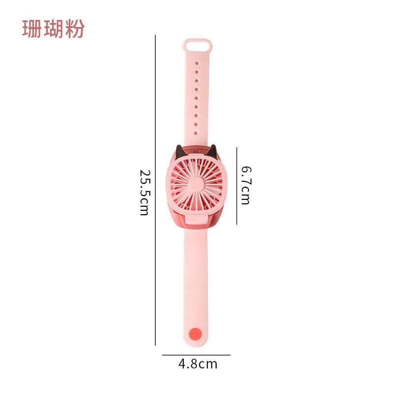 Cartoon Children'S Watch Small Fan Usb Charging Mini Handheld Fan Children'S Day Gift - Image 1
