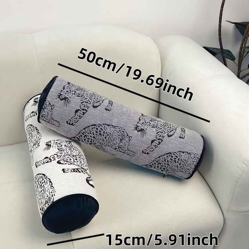 Brown Chenille Core Throw Pillow for Sofa Bed Long Backrest Lumbar Pillow - Image 3