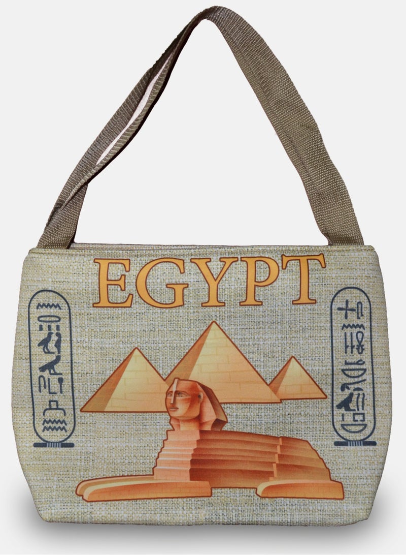 شنطة حريمى بطباعة فرعونى 43*30سم