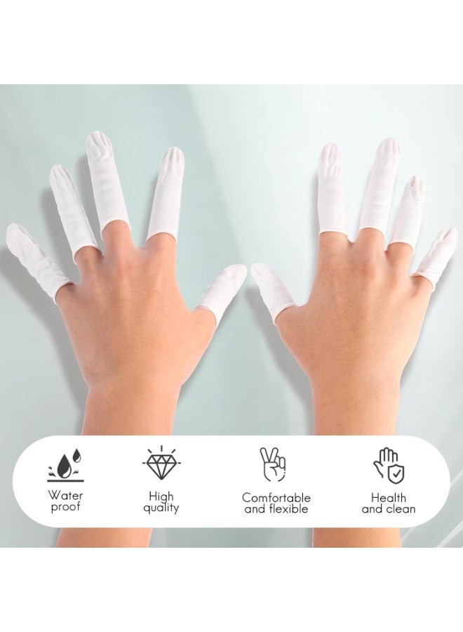 FDTY White Latex Finger Cots Finger Protectors, Disposable Medium-Sized Finger Gloves, Fingertip and Finger Sleeve Protector,Latex Thumb Protector for Finger Tips (Approx.800 PCS) - Image 2
