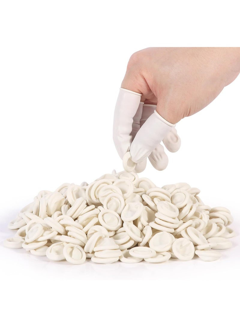 FDTY White Latex Finger Cots Finger Protectors, Disposable Medium-Sized Finger Gloves, Fingertip and Finger Sleeve Protector,Latex Thumb Protector for Finger Tips (Approx.800 PCS) - Image 1