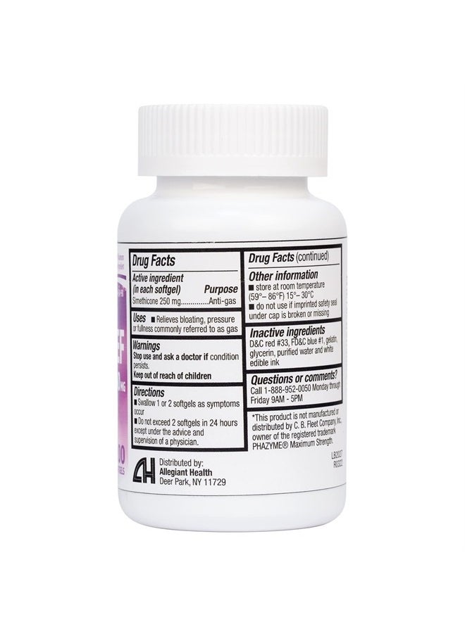 HealthA2Z ® Gas Relief Simethicone 250mg | Maximum Strength | Fast Gas Relief | Relieve Symptoms Naturally (200 Softgels (Pack of 1))  - Image 4