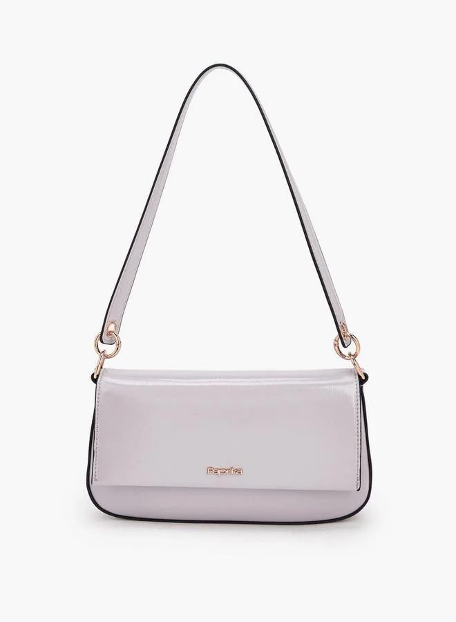 Solid Shoulder Bag With Top Handle